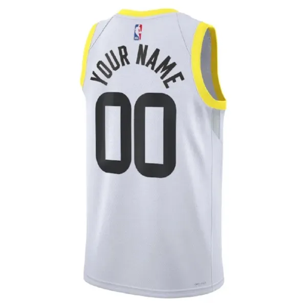 Camiseta Utah Jazz Personalizada Association Edition Blanco Swingman para Hombre