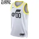 Camiseta Utah Jazz Personalizada Association Edition Blanco Swingman para Niño