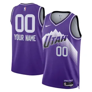 Camiseta Utah Jazz Personalizada City Edition 2023-24 Púrpura Swingman para Hombre