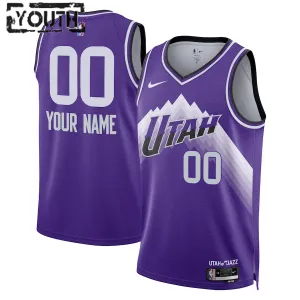 Camiseta Utah Jazz Personalizada City Edition 2023-24 Púrpura Swingman para Niño