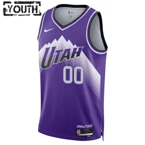 Camiseta Utah Jazz Personalizada City Edition 2023-24 Púrpura Swingman para Niño