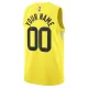 Camiseta Utah Jazz Personalizada Icon Edition Amarillo Swingman para Hombre