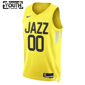 Camiseta Utah Jazz Personalizada Icon Edition Amarillo Swingman para Niño