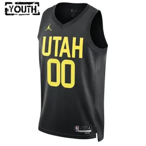 Camiseta Utah Jazz Personalizada Statement Edition Negro Swingman para Niño