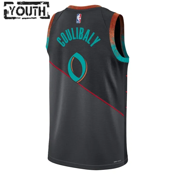 Camiseta Washington Wizards Bilal Coulibaly City Edition 2023-24 Negro Swingman para Niño