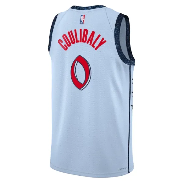 Camiseta Washington Wizards Bilal Coulibaly City Edition 2024-25 Azul Swingman para Hombre