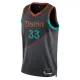 Camiseta Washington Wizards Kyle Kuzma City Edition 2023-24 Negro Swingman para Hombre