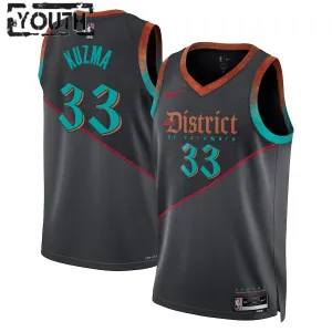 Camiseta Washington Wizards Kyle Kuzma City Edition 2023-24 Negro Swingman para Niño