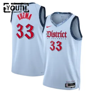 Camiseta Washington Wizards Kyle Kuzma City Edition 2024-25 Azul Swingman para Niño