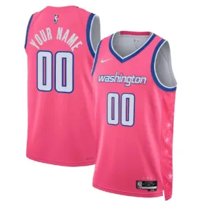 Camiseta Washington Wizards Personalizada City Edition 2022-23 Rosa Swingman para Hombre