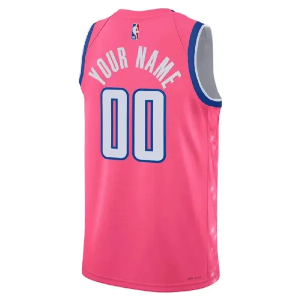 Camiseta Washington Wizards Personalizada City Edition 2022-23 Rosa Swingman para Hombre