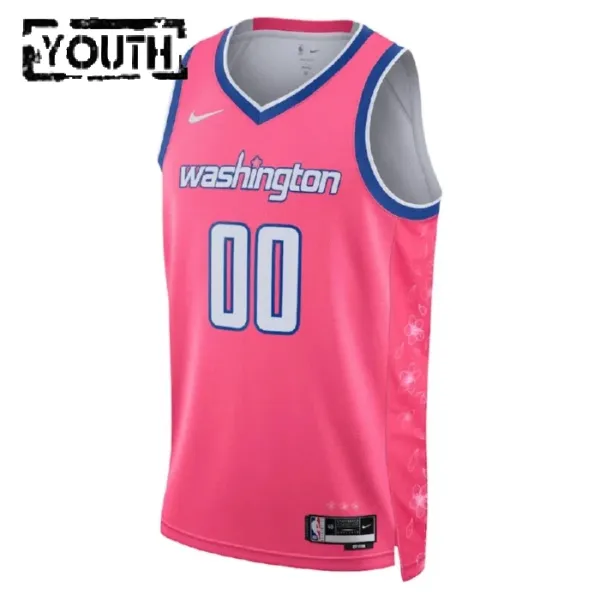 Camiseta Washington Wizards Personalizada City Edition 2022-23 Rosa Swingman para Niño
