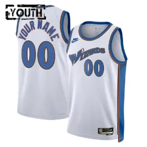 Camiseta Washington Wizards Personalizada Classic Edition 2022-23 Blanco Swingman para Niño