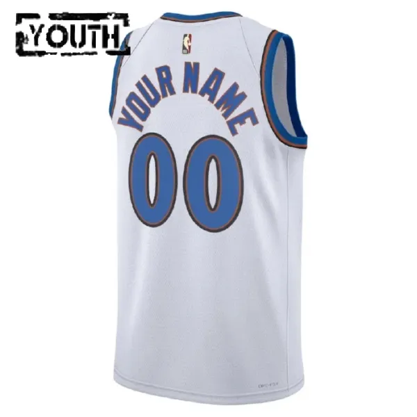 Camiseta Washington Wizards Personalizada Classic Edition 2022-23 Blanco Swingman para Niño