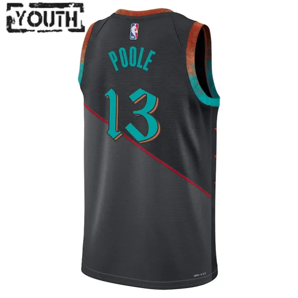 Camiseta Washington Wizards Poole City Edition 2023-24 Negro Swingman para Niño