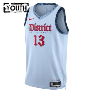 Camiseta Washington Wizards Poole City Edition 2024-25 Azul Swingman para Niño