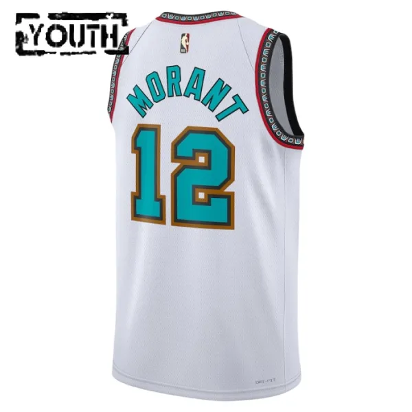 Camiseta Memphis Grizzlies Ja Morant Classic Edition 2024-25 Blanco Swingman para Niño