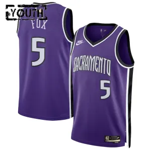 Camiseta Sacramento Kings De Aaron Fox Classic Edition 2024-25 Púrpura Swingman para Niño