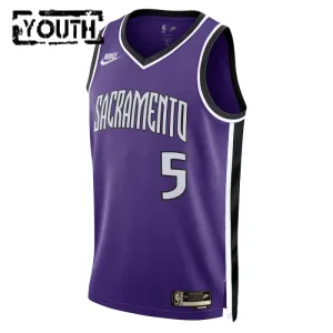 Camiseta Sacramento Kings De Aaron Fox Classic Edition 2024-25 Púrpura Swingman para Niño
