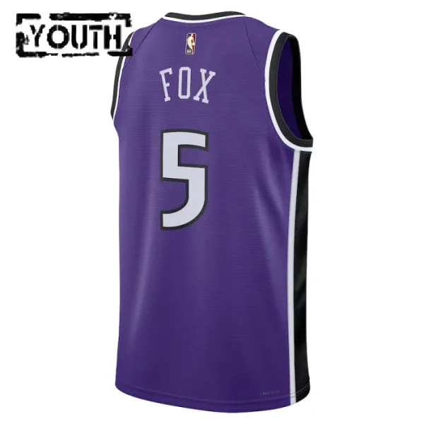 Camiseta Sacramento Kings De Aaron Fox Classic Edition 2024-25 Púrpura Swingman para Niño